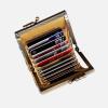 imageAngelinas Palace Carpet Wallet Vintage Kiss Lock ID PouchClasp Card HolderOriental Blue