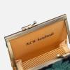 imageAngelinas Palace Carpet Wallet Vintage Kiss Lock ID PouchClasp Card HolderQueen Hunter Green
