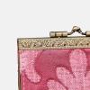 imageAngelinas Palace Carpet Wallet Vintage Kiss Lock ID PouchClasp Card HolderQueen Rose Pink