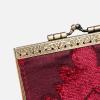 imageAngelinas Palace Carpet Wallet Vintage Kiss Lock ID PouchClasp Card HolderQueen Wine