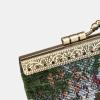 imageAngelinas Palace Carpet Wallet Vintage Kiss Lock ID PouchClasp Card HolderRose Series Arugula Green