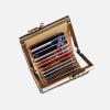 imageAngelinas Palace Carpet Wallet Vintage Kiss Lock ID PouchClasp Card HolderRose Trail Blue
