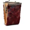 imageAngelinas Palace Carpet Wallet Vintage Kiss Lock ID PouchClasp Card HolderBurnout Velvet Wine