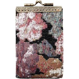 imageAngelinas Palace Carpet Wallet Vintage Kiss Lock ID PouchClasp Card HolderFloral Rose