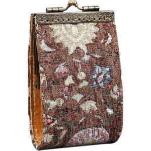 imageAngelinas Palace Carpet Wallet Vintage Kiss Lock ID PouchClasp Card HolderOriental Brown