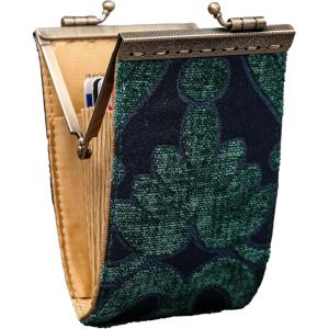 imageAngelinas Palace Carpet Wallet Vintage Kiss Lock ID PouchClasp Card HolderQueen Hunter Green