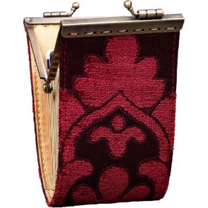 imageAngelinas Palace Carpet Wallet Vintage Kiss Lock ID PouchClasp Card HolderQueen Wine