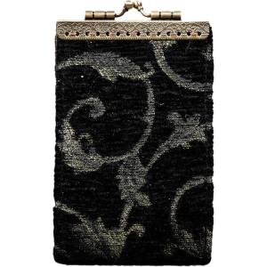 imageAngelinas Palace Carpet Wallet Vintage Kiss Lock ID PouchClasp Card HolderVintage Scroll Black Green