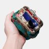 imageCarpet Bag Double Kiss Clasp Coin Purse PouchVintage Change Wallet Card HolderBurnout Velvet Jade Green