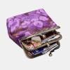 imageCarpet Bag Double Kiss Clasp Coin Purse PouchVintage Change Wallet Card HolderBurnout Velvet Purple