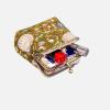 imageCarpet Bag Double Kiss Clasp Coin Purse PouchVintage Change Wallet Card HolderOriental Avocado