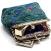 imageCarpet Bag Double Kiss Clasp Coin Purse PouchVintage Change Wallet Card HolderPDX Portland Airport