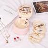 imageAngelinas Palace Round Jewelry Organizer Case Travel Bag Bridesmaid Gifts Vegan Leather Box for Necklace Earring Bracelet Ringsoft pinkSoft pink