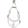 imageAngie and Allie Organic Cotton Personalized Step in Dog HarnessCustom Dog Halter VestsAdjustable No Pull Canine Halter Harness for Small Medium Large DogsVintage Rose Pink
