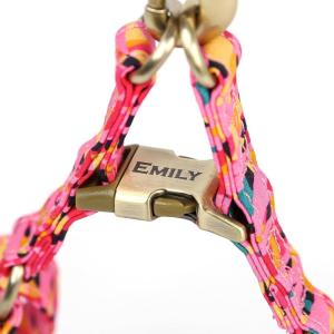 imageAngie and Allie Organic Cotton Personalized Step in Dog HarnessCustom Dog Halter VestsAdjustable No Pull Canine Halter Harness for Small Medium Large DogsZebra
