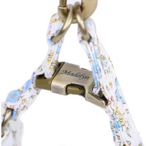 imageAngie and Allie Organic Cotton Personalized Step in Dog HarnessCustom Dog Halter VestsAdjustable No Pull Canine Halter Harness for Small Medium Large DogsVintage Rose Blue