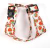 image:imageAngie and Allie Organic Cotton Dog HarnessNo Pull Pet Harness with DRingAdjustable Soft Padded Breathable Dog Vest for Walking Running TrainingDancing Srawberries
