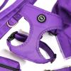 image:imageAngie and Allie Organic Cotton Dog HarnessNo Pull Pet Harness with DRingAdjustable Soft Padded Breathable Dog Vest for Walking Running TrainingPurple Tornado