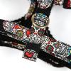 image:imageAngie and Allie Organic Cotton Dog HarnessNo Pull Pet Harness with DRingAdjustable Soft Padded Breathable Dog Vest for Walking Running TrainingSugar Skull