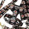 image:imageAngie and Allie Organic Cotton Dog HarnessNo Pull Pet Harness with DRingAdjustable Soft Padded Breathable Dog Vest for Walking Running TrainingSugar Skull