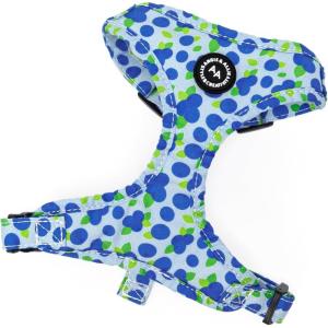 image:imageAngie and Allie Organic Cotton Dog HarnessNo Pull Pet Harness with DRingAdjustable Soft Padded Breathable Dog Vest for Walking Running TrainingBlueberry