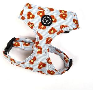 image:imageAngie and Allie Organic Cotton Dog HarnessNo Pull Pet Harness with DRingAdjustable Soft Padded Breathable Dog Vest for Walking Running TrainingButter Waffles