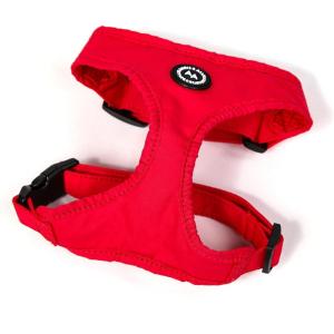 image:imageAngie and Allie Organic Cotton Dog HarnessNo Pull Pet Harness with DRingAdjustable Soft Padded Breathable Dog Vest for Walking Running TrainingPoinciana Red
