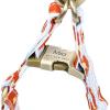 image:imageAngie and Allie Organic Cotton Personalized Step in Dog HarnessCustom Dog Halter VestsAdjustable No Pull Canine Halter Harness for Small Medium Large DogsButter Waffles