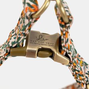 image:imageAngie and Allie Organic Cotton Personalized Step in Dog HarnessCustom Dog Halter VestsAdjustable No Pull Canine Halter Harness for Small Medium Large DogsPomegranate