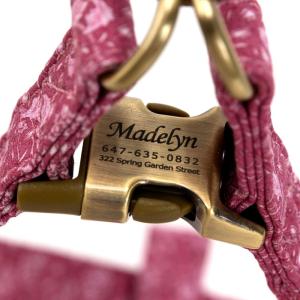 image:imageAngie and Allie Organic Cotton Personalized Step in Dog HarnessCustom Dog Halter VestsAdjustable No Pull Canine Halter Harness for Small Medium Large DogsWild Tulip